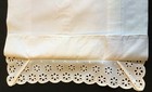 Vintage Pillow Sham  gute Nacht  Lace Trim  Buttoned Back Baby Doll Crib German
