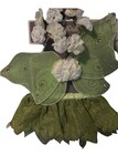 Cute  Dog Fairy Costume Green Tutu Dress With Wings Size L 10-12 Pet Halloween