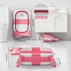 Collapsible Baby Bathtub For Newborn  Foldable Baby Bath Tub With Thermometer   