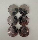 50p Coin Job Lot  Very Rare 6 Falkland Islands 2021 Penguins