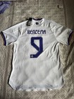 Real Madrid 2021 22 Home Jersey Benzema  9 Ucl Size Large 