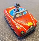 Vintage Torpeauto Tin Toy Press Friction Car Litho Red Elzett Movek Vintage