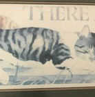 Watercolor Print Cats Framed Signed Limited Ed    there A Meow    20 5 In X 12 5 In