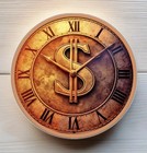 5oz Time Is Money Colorized Fine Copper  999 Avdp  In Capsule