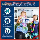 First Aid Kit For Kids 130 Piece For Car Home Travel Mini Bag Compact Blue