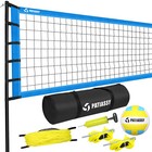 Professional Portable Volleyball Net Set With Poles Ball Pump Carry Bag Outdoor
