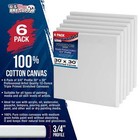 6 Pack Of U s  Art Supply 30  X 30  Acrylic Primed Cotton Stretched Canvas