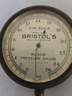 Antique 1914 Bristol Sphygmomanometer Blood Pressure Brass Gauge 