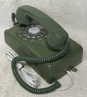 Vintage 1970s Western Electric F 554   11-71   Green Rotary Wall Mount Telephone
