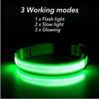 Usb Rechargeable Led Light-up Flash Glow Collar For Dog Pet Safety adjustable 