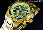 Invicta Men s 51mm Pro Diver Scuba Chronograph Abalone Dial Gold Tone Ss Watch