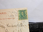 1909 Vintage Postcard Printed In Germany  Ben Franklin 1 Cent Stamp  Free Ship 