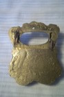 Vintage Wall Mount  Brass Match Safe   Holder