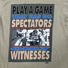 Vintage Football Graphic T-shirt Men s Medium Olive Green Casual 90s