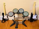 Rock Band Ps3 Complete Band Bundle - Drums   2 Guitars   Dongles   Mic   2 Games