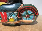 Vtg Japan Tin Litho Friction Toy Police Machine Gun Motorcycle