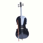 Wood Cello Bag Bow Rosin Bridge Black For 4 4 Size Cello Accessories