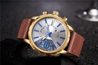 New Men s Round Sport Date Analog Quartz Watch