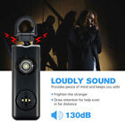130db Loud Personal Safety Alarm Keychain Rechargeable Flashlight Pocket Siren