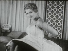 8mm Film Buxom Blonde Woman Strip Tease 1950s Movie Hose Garters Dress