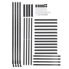 Shipping Container Shelf Brackets Powder Coated Black 4x Kit 19 6   X 59 3  