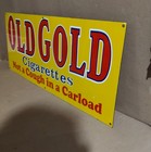Old Gold Cigarettes Porcelain Enamel Sign  36 X 15 Inches 1 Sided