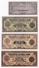 4 Us Philippines National Bank Cebu Emergency Ww2 Notes -1  5 10   20 Pesos