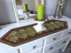 Quilted Christmas Table Runner Short Dresser Topper 39 Inches X 11 5 New W o Tag