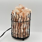 Himalayan Salt Crystal Basket Lamp Natural Glow Rock Light With Dimmer Switch