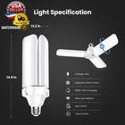 Feit Electric Smart Led Garage Light  Rgbw 3 Panel  Wifi 2 4ghz  Screw-in Led Sh