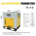 5hp 4kw 3 Phase Rotary Screw Air Compressor 116 Psi 26 Cfm Npt1 2  208v-230v