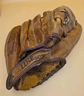 Vintage 1940 s Wilson Baseball Glove  jim Finigan  Streamlined Fingers 
