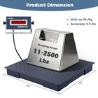 New Heavy Duty Floor Scale Industrial Warehouse 2500 Lbs Capacity 2 x2  24 x24 