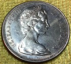 1967 Canada Centennial Flying Goose Silver Dollar - Xf au King George V Era