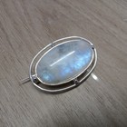 Natural Moonstone 925 Sterling Silver Brooch  Scarf Pin   Brooches For Women