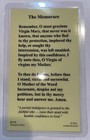 Holy Card Our Lady Of Grace - The Memorare - Laminated Prayer Card