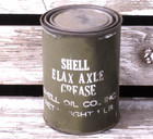 Vintage Unopened Shell Oil Co  Elax Axle Grease 1 Lb Net Weight Can Tin