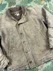 Vtg Wwii N-1 Deck Jacket Usn Stencil Named Sz 38 Alpaca Fur 1940s Us Navy