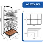 Art Drying Rack 16-shelf Metal Mobile Painting Storage Studios Classrooms
