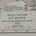 Antique Map Of South Eastern Europe In 1892  1914 Print  8 5   x6 5   
