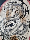 Og Vintage Sailor Bill Killingsworth Shop Used Tattoo Flash Cut Piece Snake