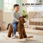 Rocking Horse  Dark Brown Horse Rocker For Toddlers 18m   Plush Ride On Horse   
