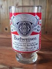 Vintage Budweiser Large 32 Oz Pedestal Foot Lager Beer Glass Tumbler Cup