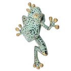 Antique Brass Green Frog Door Knocker 5 5    Handmade Vintage Front Door Bell