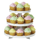 Tiered Serving Tray For Sweets 3 Level Round Display Rack  White Party Stand