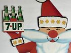 60s Vintage 7-up Easel Back Santa Claus Store Display Christmas 22x15    Seven Up