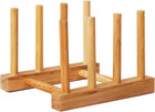 Bamboo Dish Drying Rack Kitchen Cabinet Organizer Bottle Holder Magazine Storage