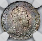 1904 Hong Kong 10 Cents Ngc Ms 64 Jewel Toned