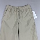 New Athleta Women s Sz Xs Beige Midday Crop Pants Wide Leg Elastic Waist Nwt