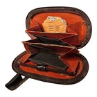 Antique 4 5  Victorian Era Leather Pocket Accordion Folder Sewing Kit Pouch Js